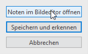 Auswahl nach dem Scannen: Noten im Bildeditor öffnen